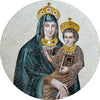 Medalion Art of Virgin Mary and Jesus Mosaic