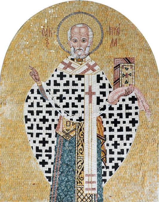 Saint Nicholas Reproduction Icon Mosaic