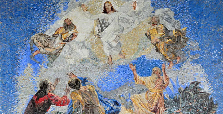 Jesus Christ Transfiguration Religious Marble Mosaic