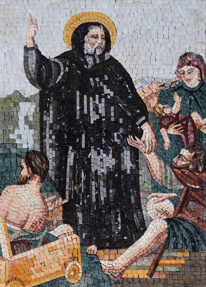 St Doumit Marble Mosaic Icon