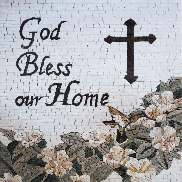 God Bless Our Home Mosaic