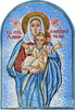 Mosaic Virgin Mary Holding Baby Jesus Religious Icon