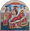 Religious Stone Art Jesus And Mary Mosaic
