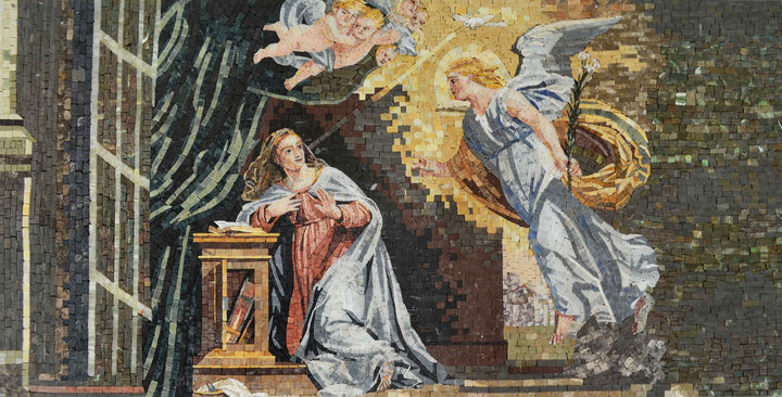 Annunciation of Virgin Mary Christian Icon Mosaic