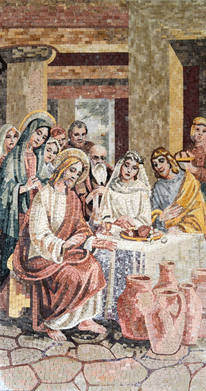 The Wine Miracle at Cana Galilee Mosaic