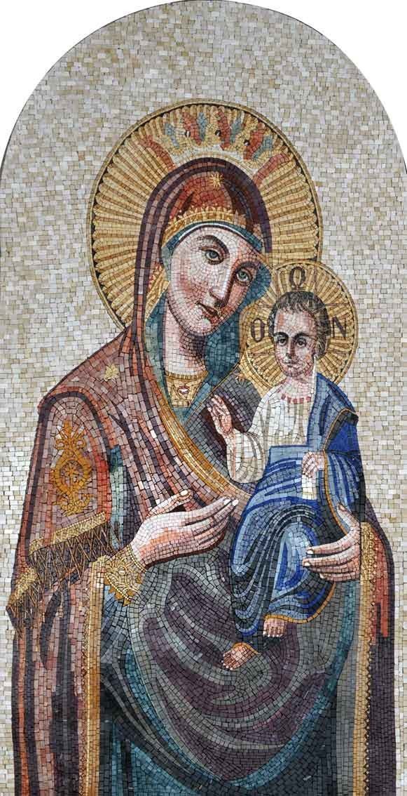 Jesus And Mary Mosaic Icon
