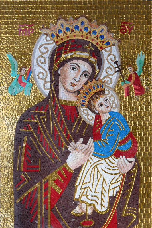 Santa Maria Portrait Mosaic Icon