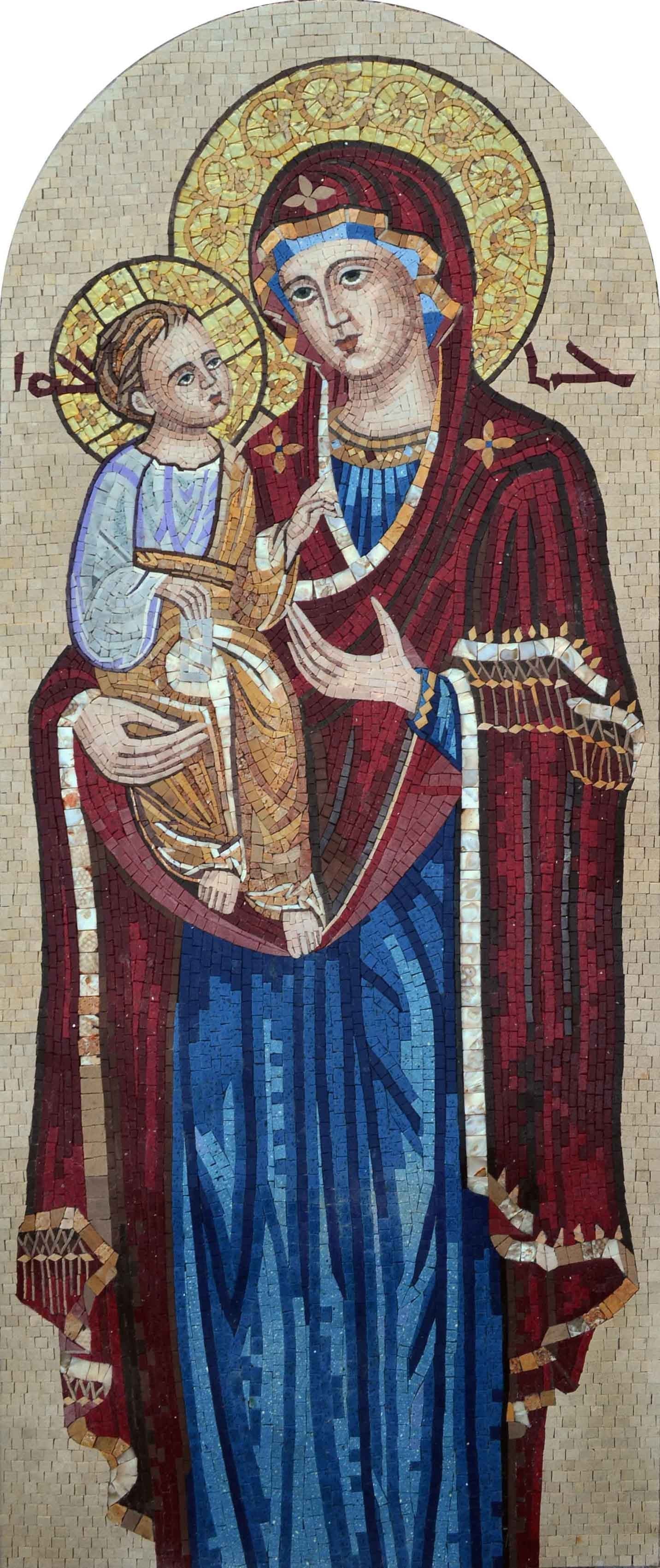 Christian Mosaic Art - Saint Anne & Jesus