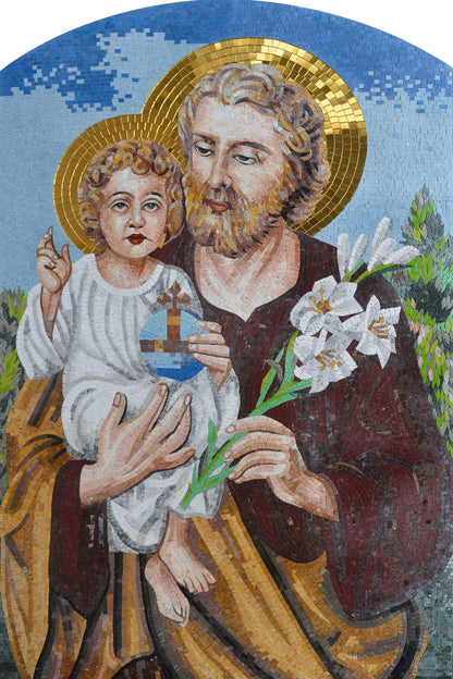 Mosaic Icon - The Portrait Of St. Joseph