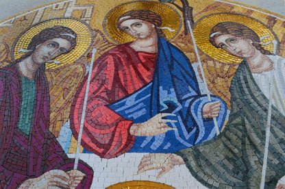 Modern Mosaic Icon - The Holy Trinity