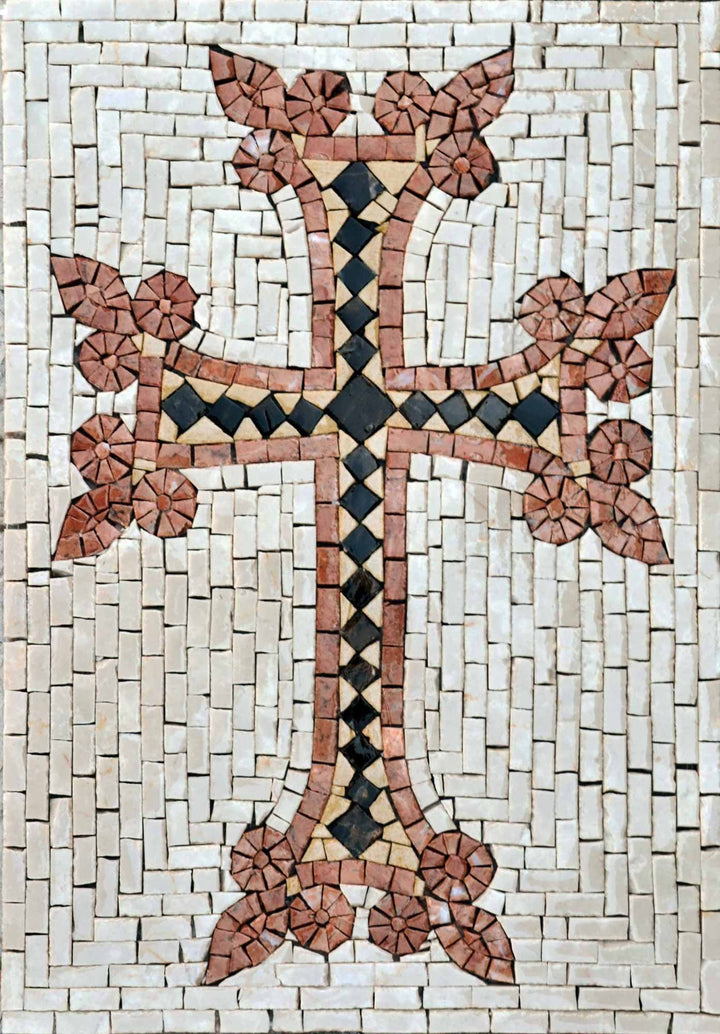 Mosaic Art - Armenian cross khachkar""