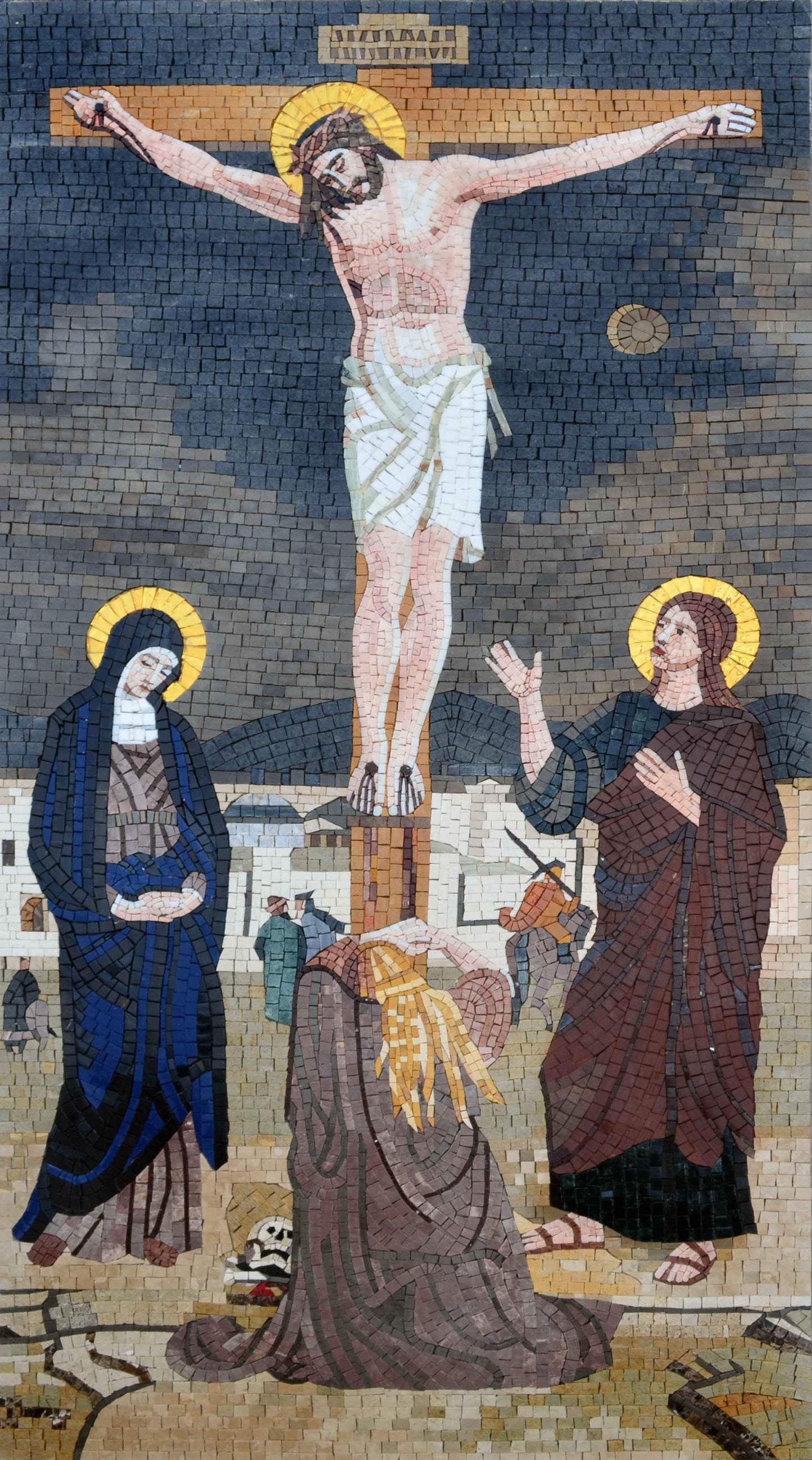 Mosaic Icon - Jesus on The Cross