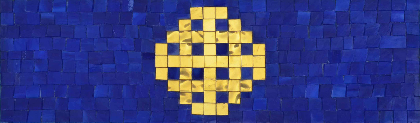Glass Mosaic Mural - Christian Cross