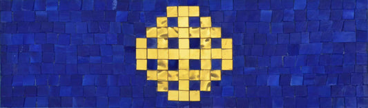 Glass Mosaic Mural - Christian Cross