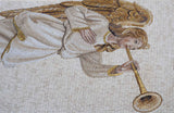 Angel Playing the Trumpet - Mosaic Art