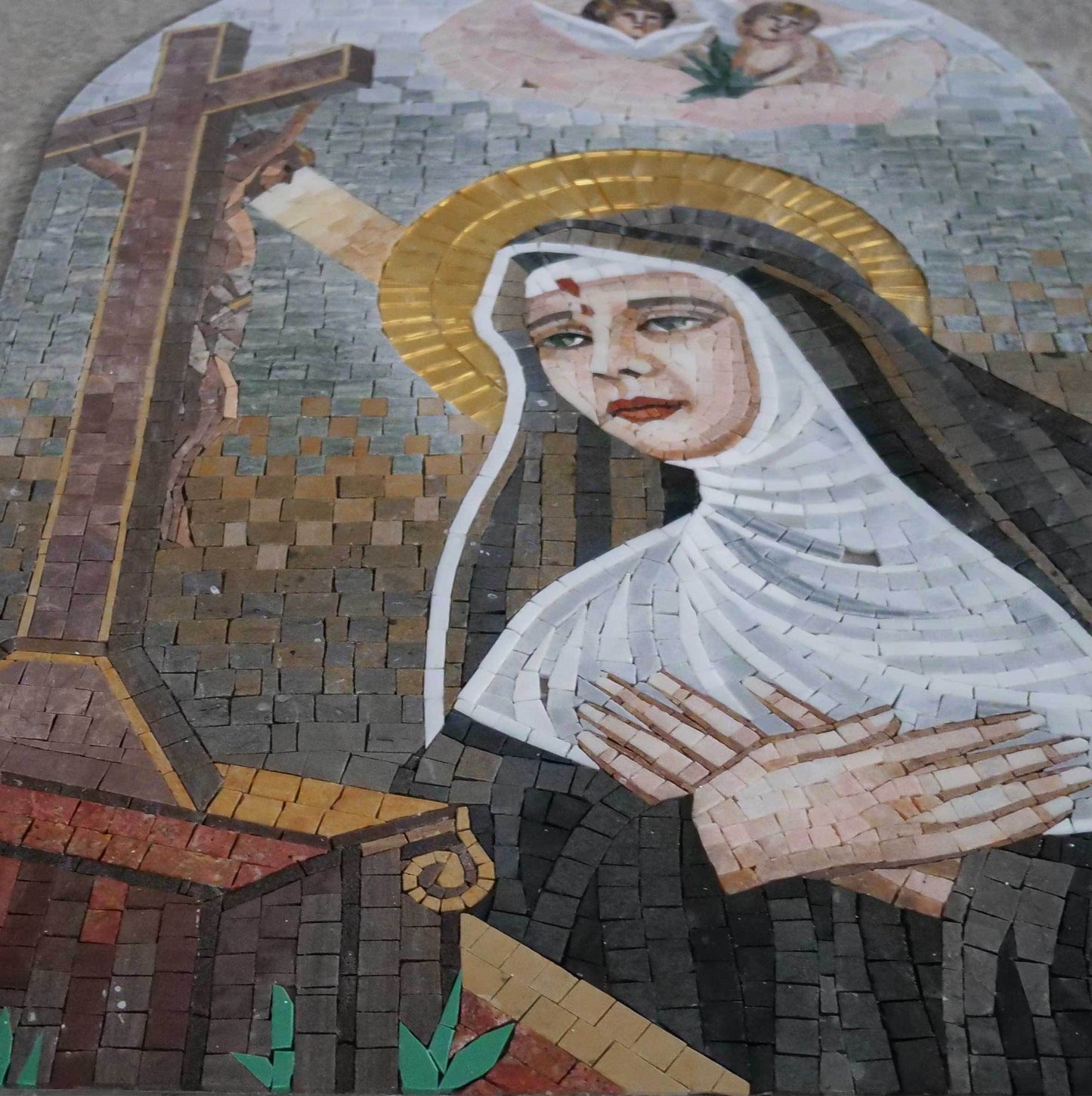 Saint Rita Religious Mosaic Art