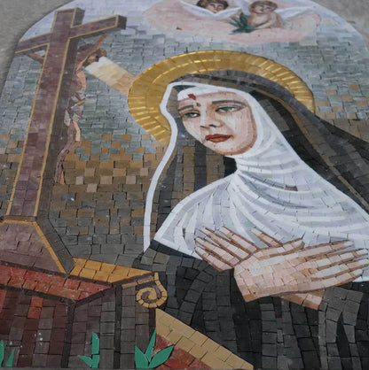 Saint Rita Religious Mosaic Art