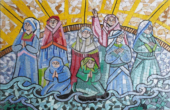 Praying Women - Religious Mosaic Artwork