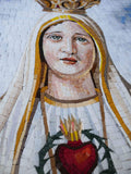 Holy Santa Maria In White -  Religious Mosaic Wall Art