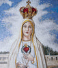 Holy Santa Maria In White -  Religious Mosaic Wall Art