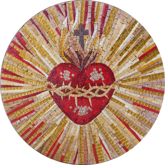 Crucification of the Heart of Christ Mosaic Mural