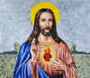 Jesus Christ Sacred Heart Marble Mosaic Art