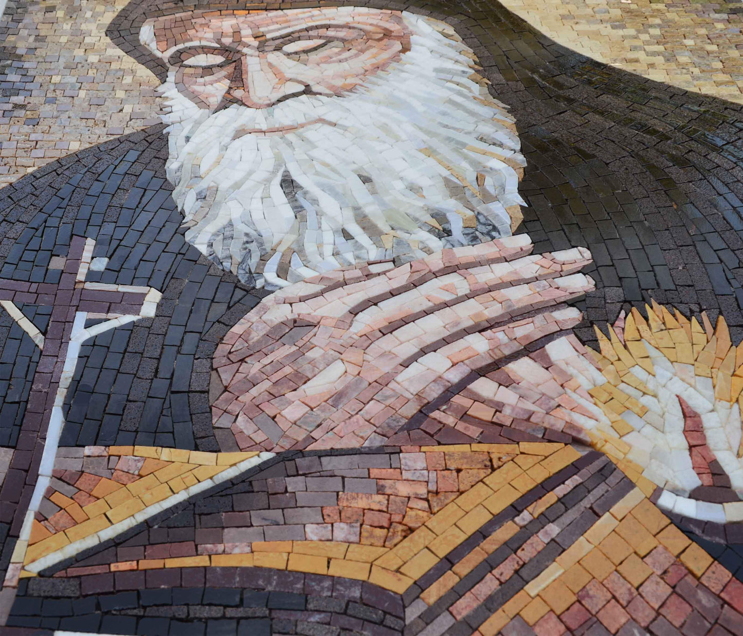 Religious Mosaic Art - Portrait Of Saint Charbel