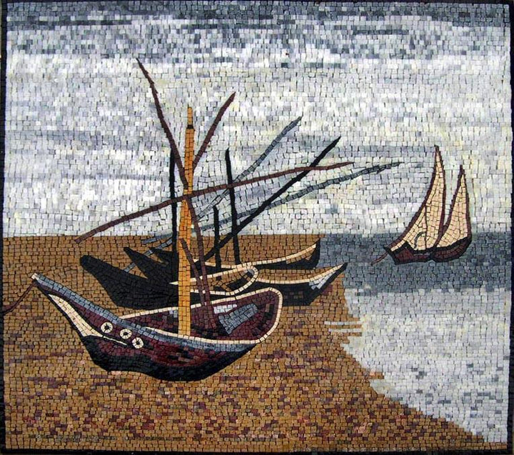 Van Gogh Saintes-Maries" - Mosaic Reproduction "