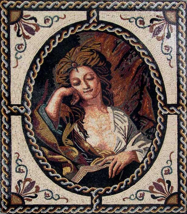 Musing Grand lady mosaic mural