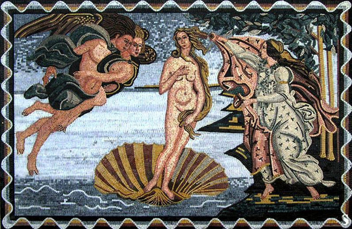 Sandro Botticelli Power Of Birth " - Mosaic Art Reproduction "
