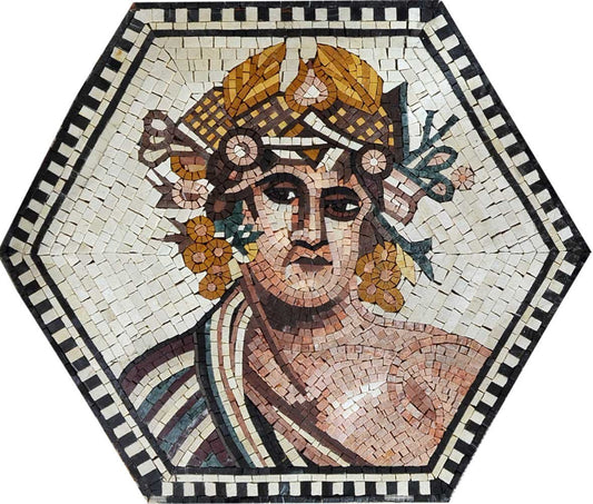 Ancient Greek Portrait Reproduced with Mosaics
