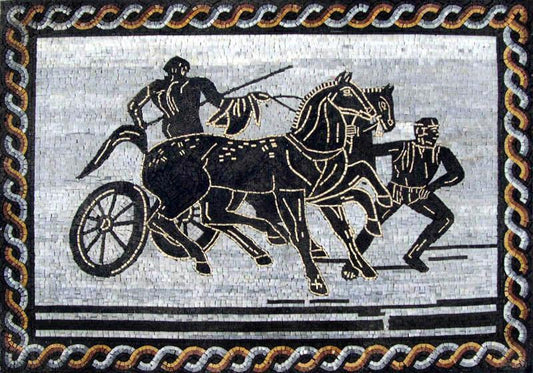 Ancient Greek Scene Mosaic