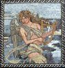 Angel With a Lyre Stone Mosaic