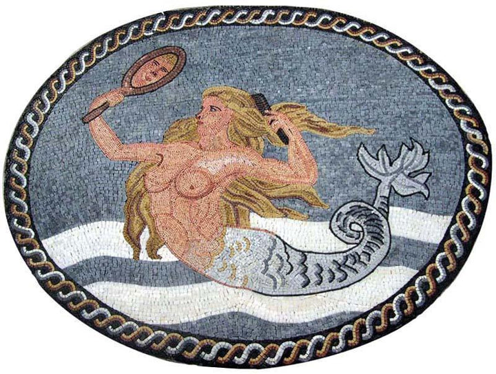 Mosaic Art -The Swirling Mermaid