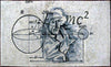 Albert Einstein Marble Mosaic Mural