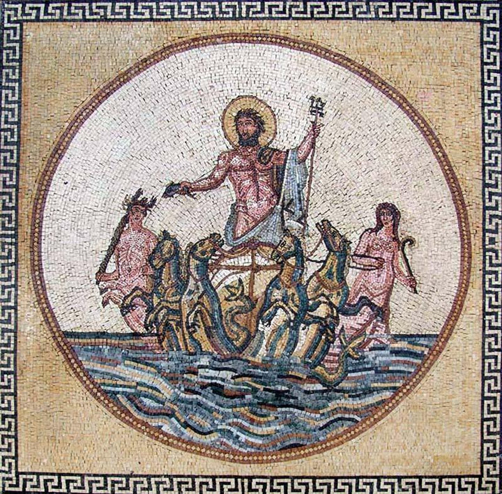 Poseidon Greek God Mosaics