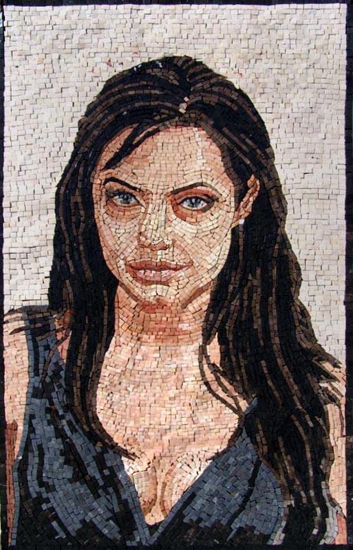 Angelina Jolie Mosaic Portrait