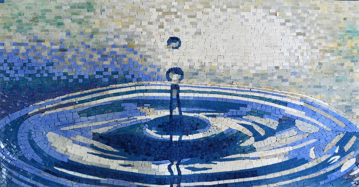 Waterdrop Ruffle Marble Mosaic