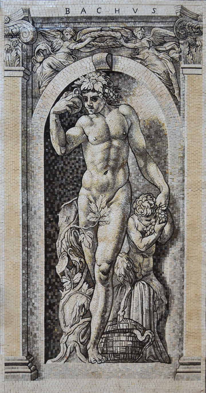 Mosaic Art - The God Bachus