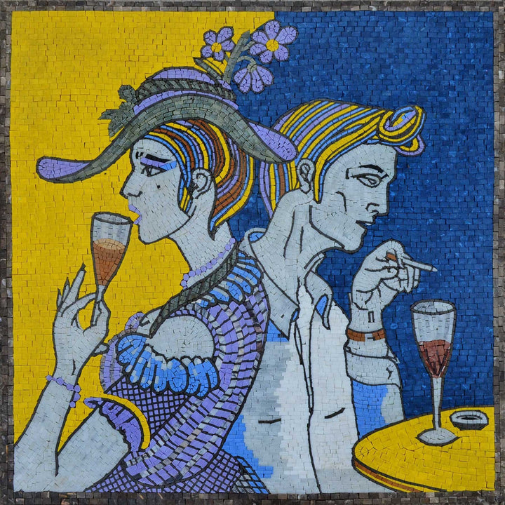 The Wine Daze Mosaic Reproduction