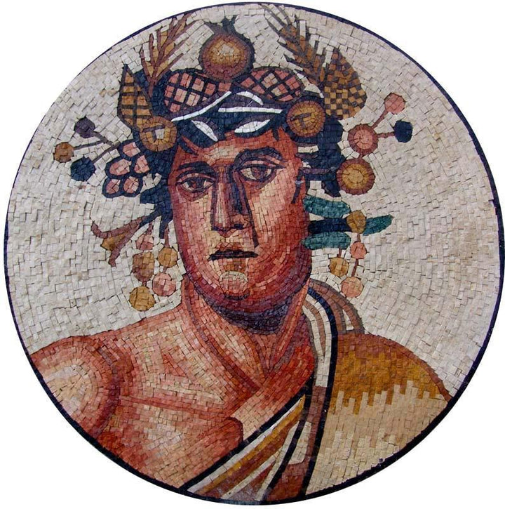Mosaic Greek God Mosaic