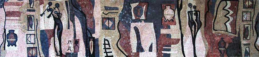 Contemporary Art Mosaic - Silhouette Figures