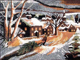 Mosaic Snow Scene Landscape Art