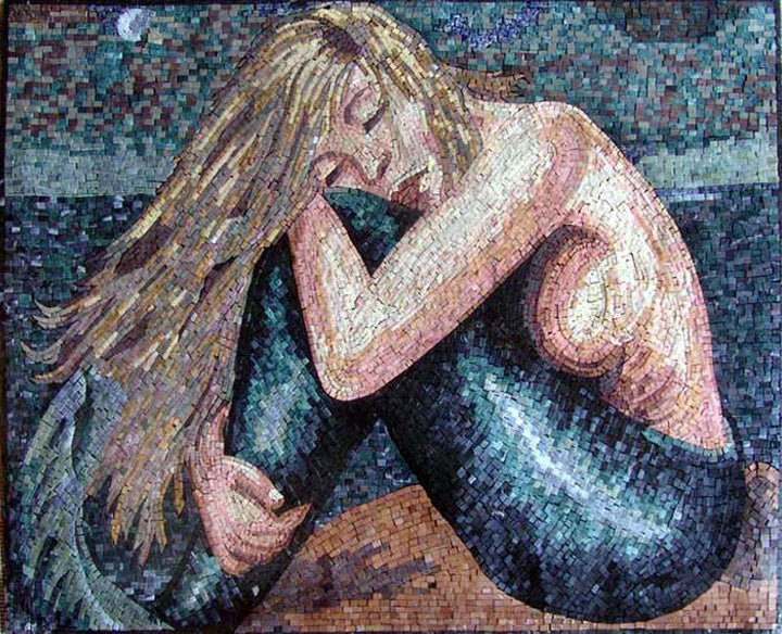 Mosaic Mermaid Charm Art