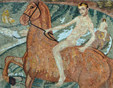 Kuzma Vodkin Bath Of The Red Horse" - Mosaic Reproduction "