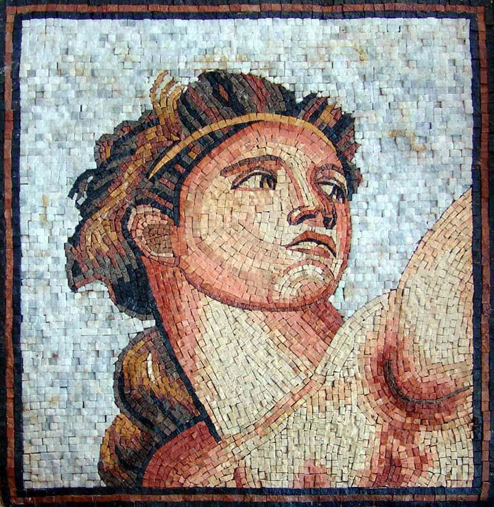 Michelangelo David Bust " - Mosaic Reproduction"