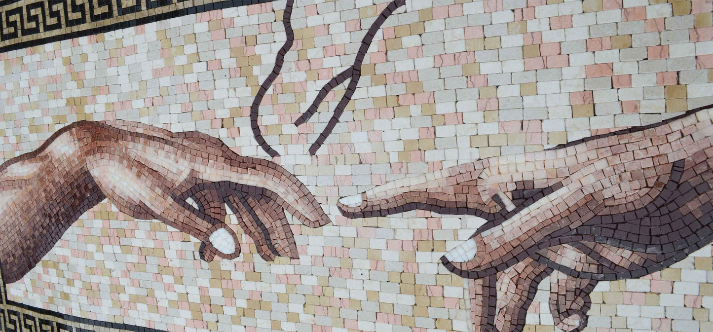 Mosaic Wall Art - The Creation Of Adam