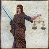 Lady Justice with her Balance Custom Mosaic Mural