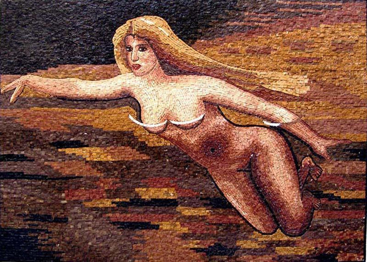 Woman in Clouds Mosaic