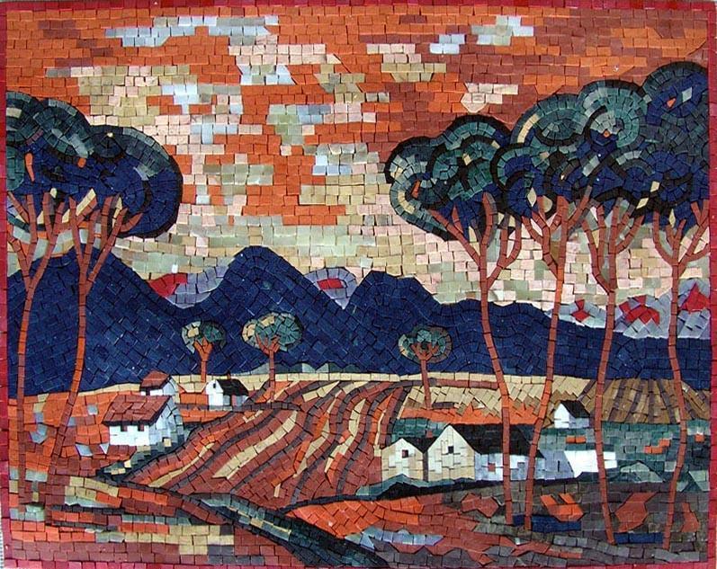Natural Scene Marble Mosaic